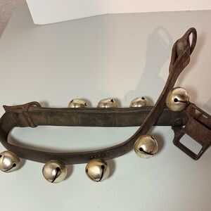 Antique Leather Strap with Sleigh Bells
